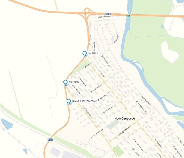 Карта село кочубеевское с улицами и домами