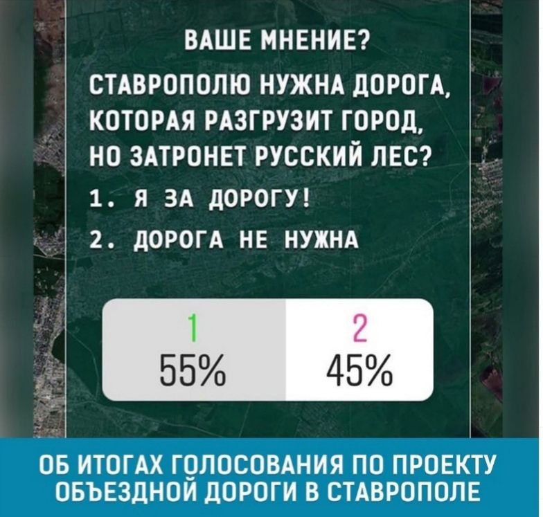 Губернатор объявил результаты голосования о строительстве новой объездной дороги в Ставрополе. Фото: vladimirvladimirov5807