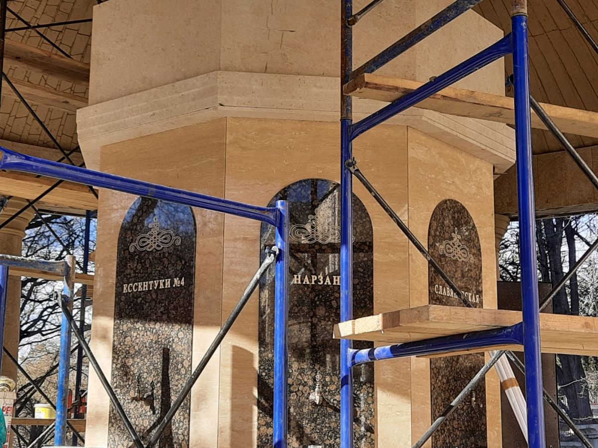 К новому бювету в Кисловодске подвели нарзанопровод. Фото: администрация Кисловодска. К новому бювету в Кисловодске подвели нарзанопровод. Фото: администрация Кисловодска.