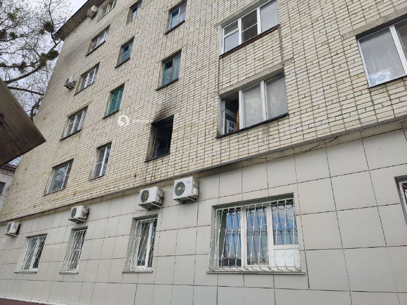 Пожар на Голенева в Ставрополе