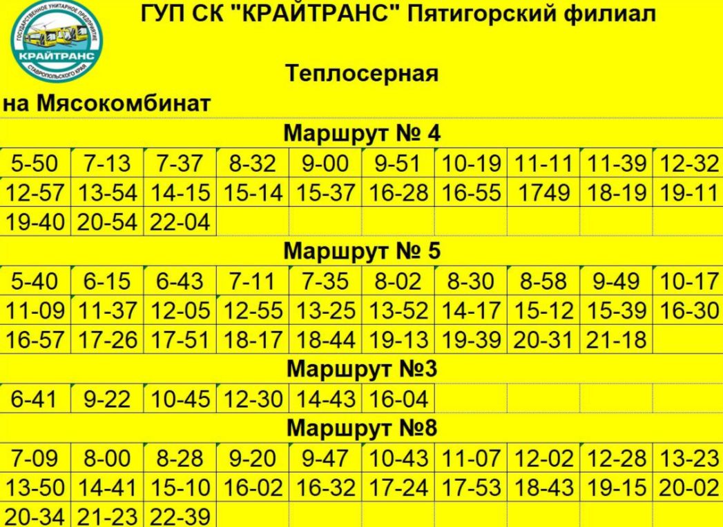 Расписание трамваев в Пятигорске с 23 марта