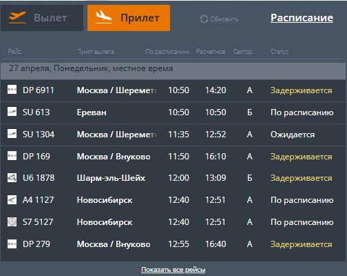 аэропорт Минвод задржка рейсов 27 апреля