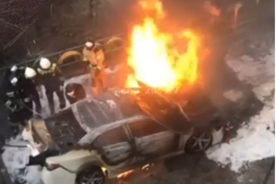 В Ставрополе сгорела иномарка