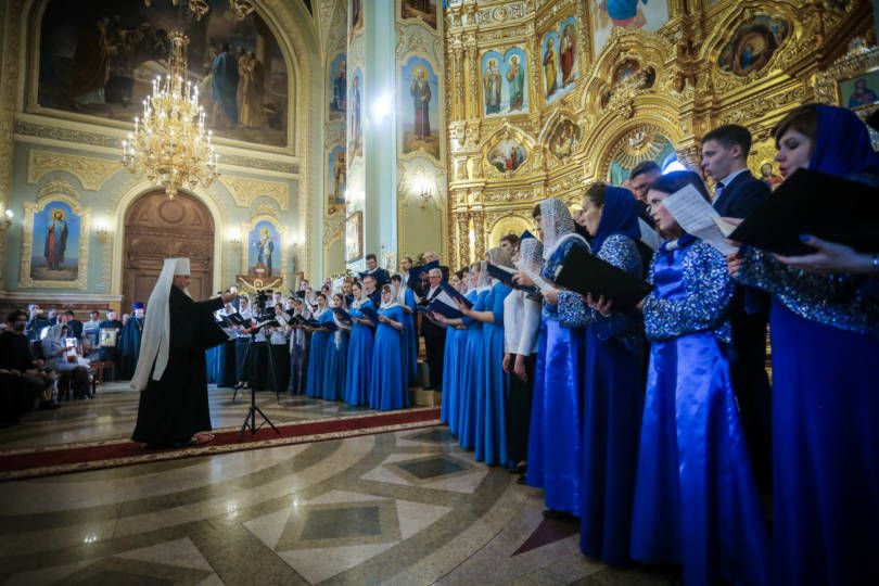 Ночной храм в Ставрополе