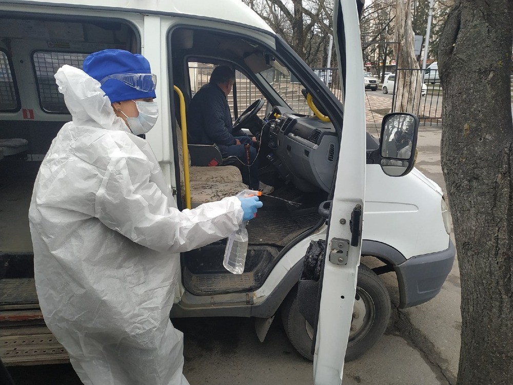 На Ставрополье дезинфицируют общественный транспорт На Ставрополье дезинфицируют общественный транспорт