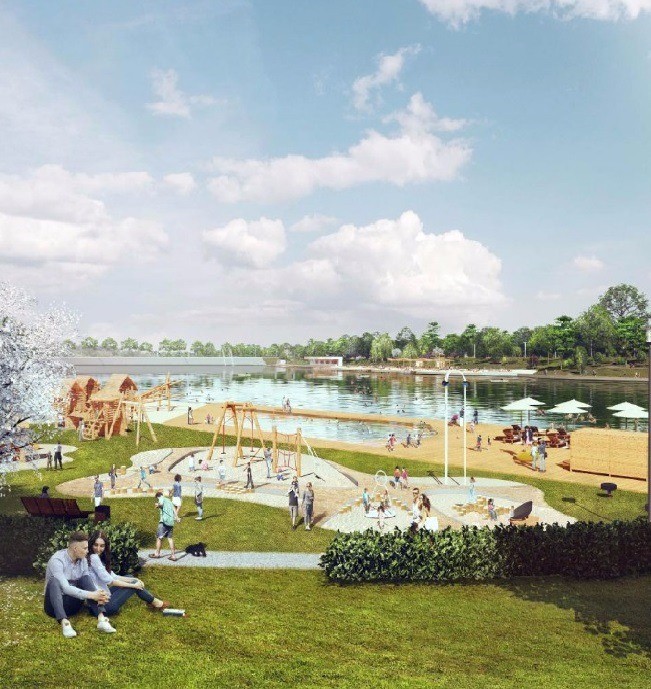 В Ставрополе продолжается благоустройство Комсомольского озера