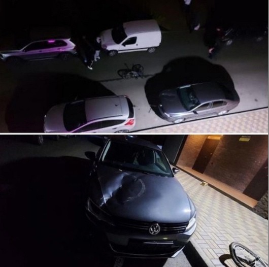 Неизвестные скинули велосипед из окна на иномарку в Ставрополе Неизвестные скинули велосипед из окна на иномарку в Ставрополе