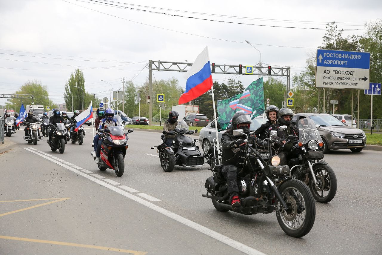 Мотомарш Дороги Победы  встреча на рубеже прошел на улицах Ставрополя