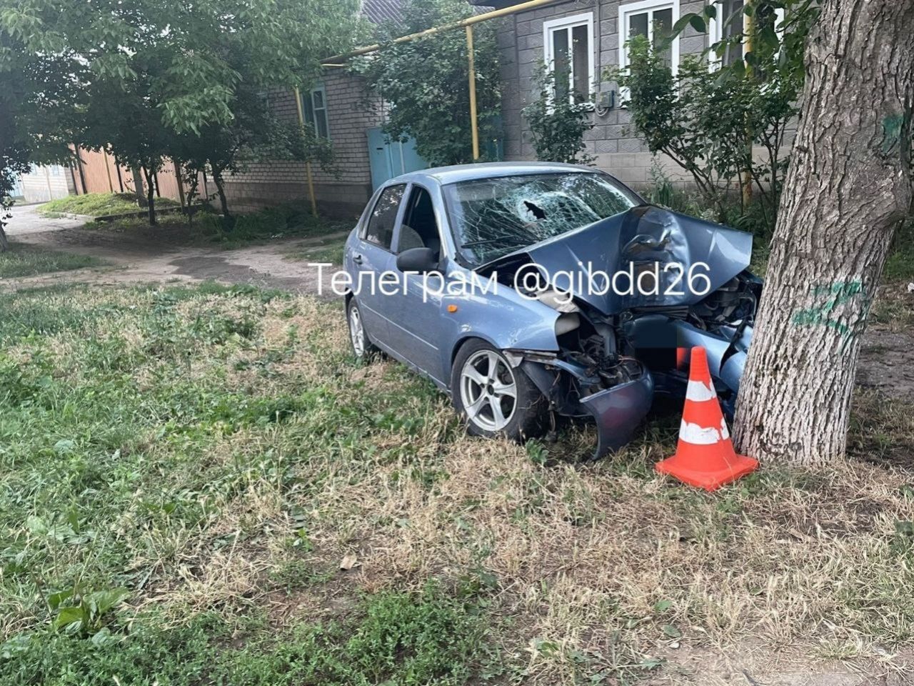 Двух человек доставили в больницу после столкновения автомобиля с деревом  на Ставрополье - АТВмедиа