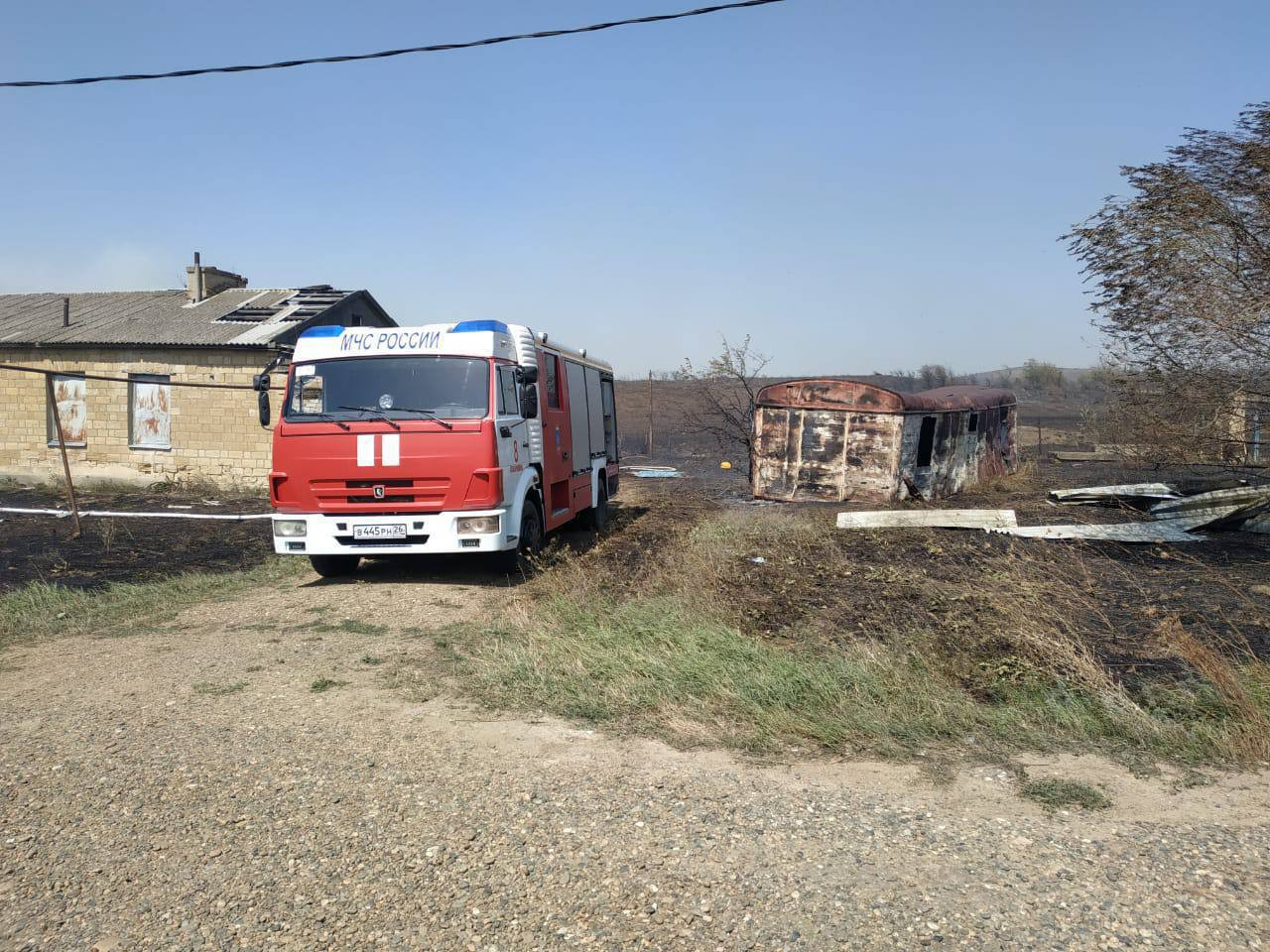 До 80 га увеличилась площадь пожара вблизи Сенгилеевского водохранилища