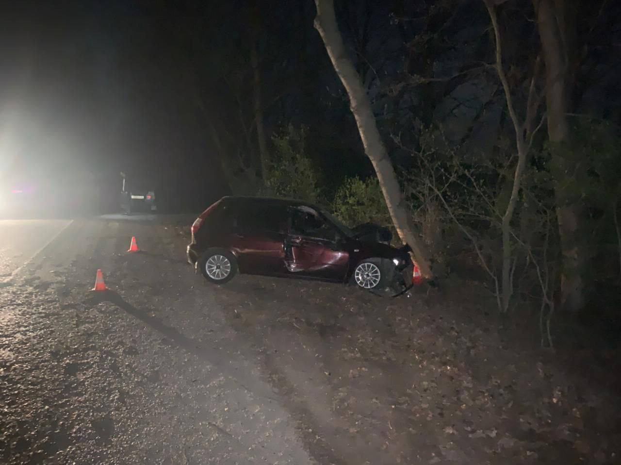 В Советском округе водитель на тонированном авто въехал в дерево