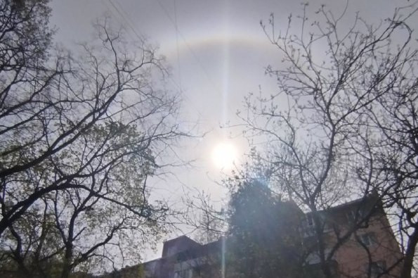Солнечное гало вновь заметили над Ставрополем