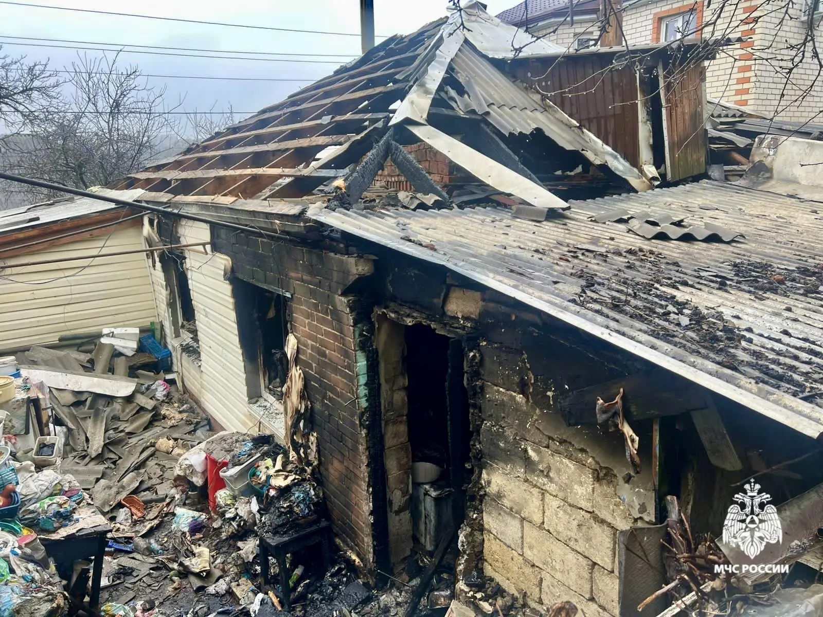 Пожилая женщина погибла при пожаре в частном доме в Ставрополе