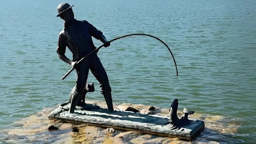 Скульптуре рыбака из Железноводска вернули удочку с помощью ИИ Скульптуре рыбака из Железноводска вернули удочку с помощью ИИ