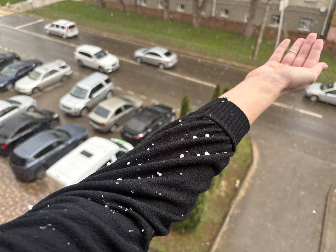 Град накрывает Ставрополь второй день подряд