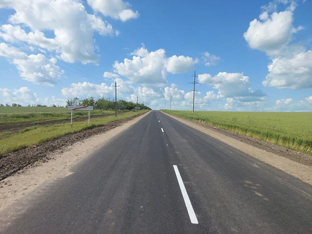 За 37,4 млн рублей отремонтировали трассу в Новоалександровском округе