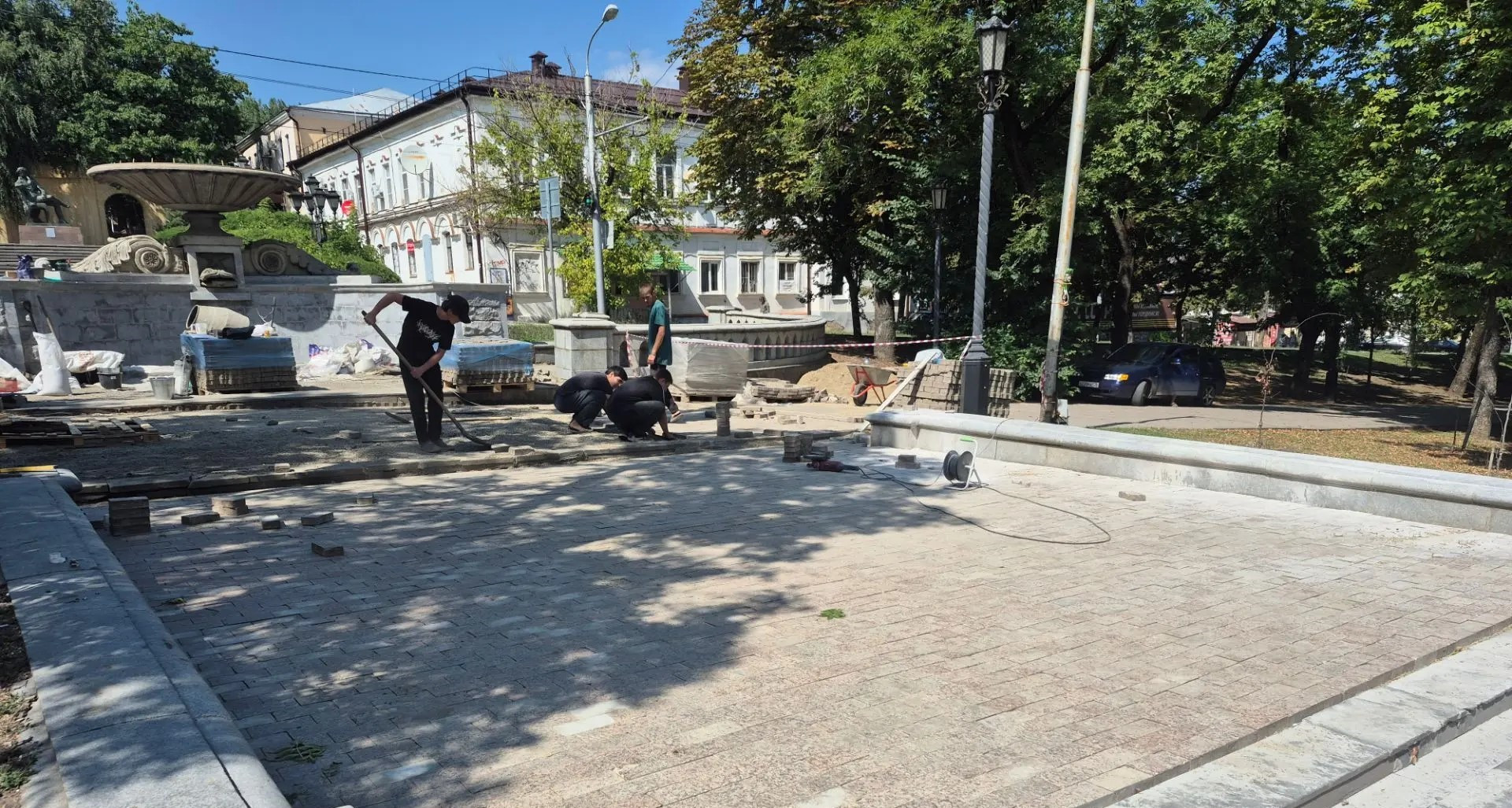 В Ставрополе ремонтируют фонтан на бульваре Ермолова