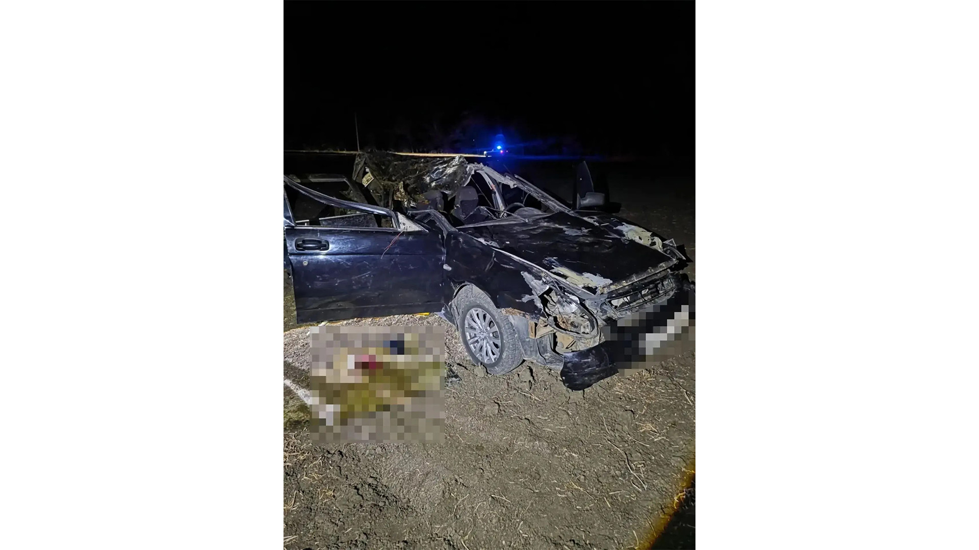 «Приора» сбила лошадь на Ставрополье и попала в аварию, умер пассажир